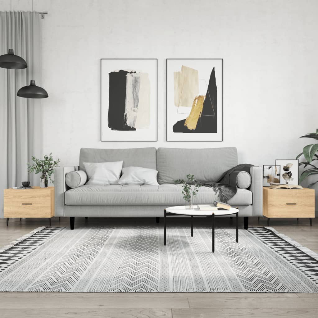 Coffee Tables 2 pcs Sonoma Oak 50x50x40 cm Engineered Wood - Direct Imports