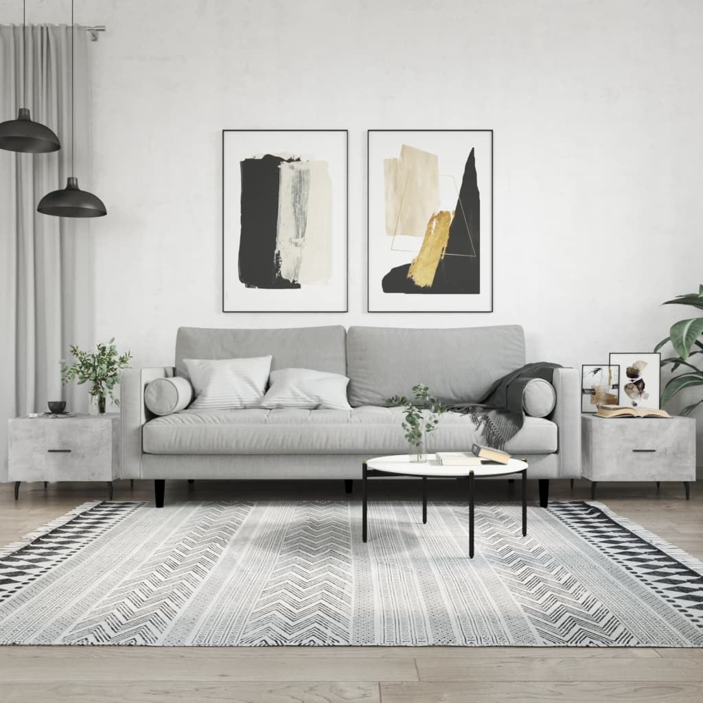 Coffee Tables 2 pcs Concrete Grey 50x50x40 cm Engineered Wood - Direct Imports