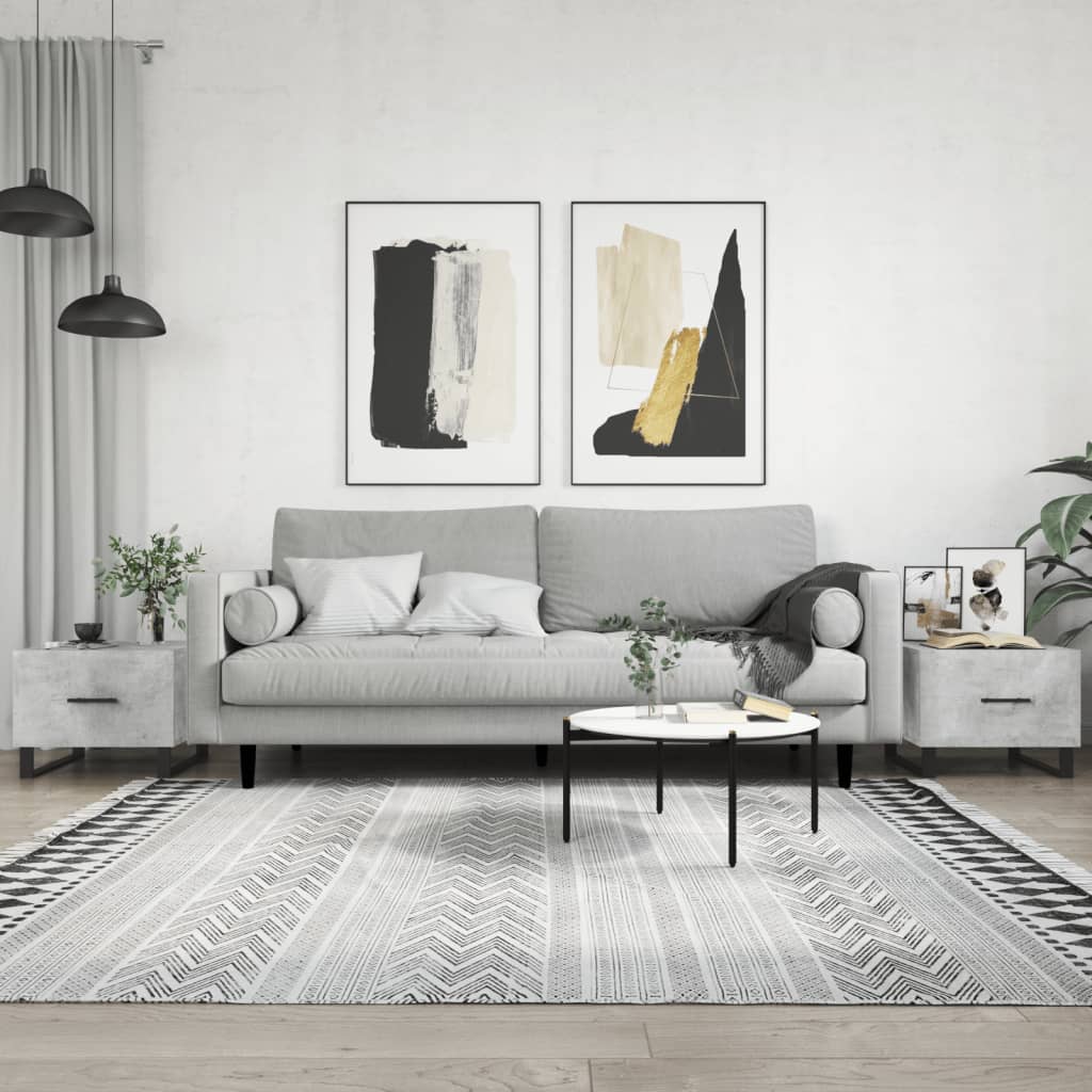 Coffee Tables 2 pcs Concrete Grey 50x50x40 cm Engineered Wood - Sid & Sam
