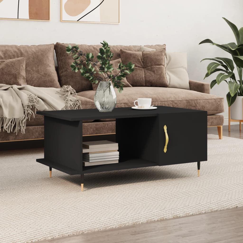 Coffee Table Black 90x50x40 cm Engineered Wood - Casper Homes