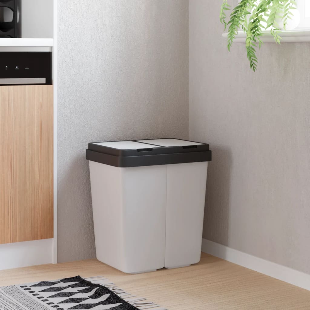 Dual Bin White 2x25 L - Millennium Furniture