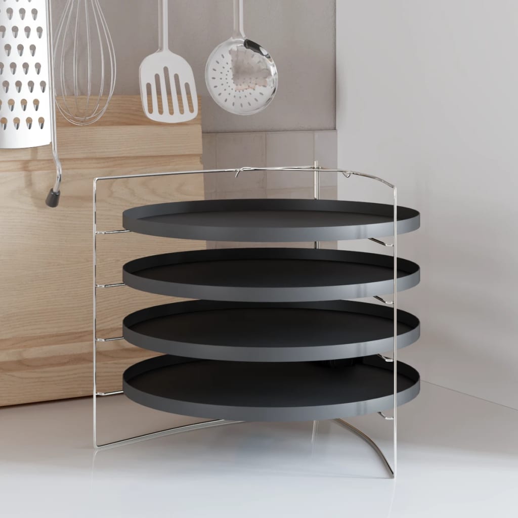Pizza Pans 4 pcs with Rack Ã ̃ 28 cm Steel - R and M Furniture