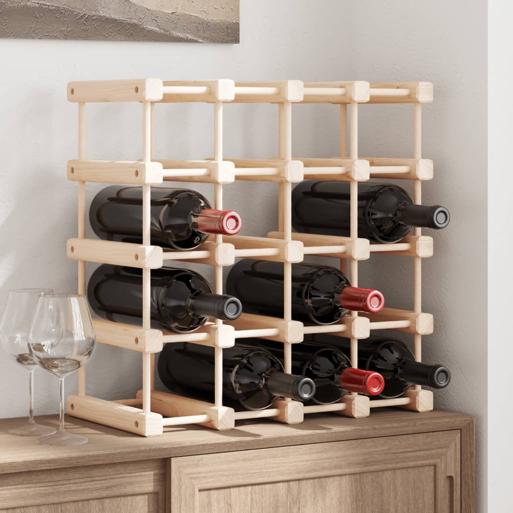 Wine Rack for 20 Bottles 46.5x23x46.5 cm Solid Wood Pine - Tyrell & Tyrell