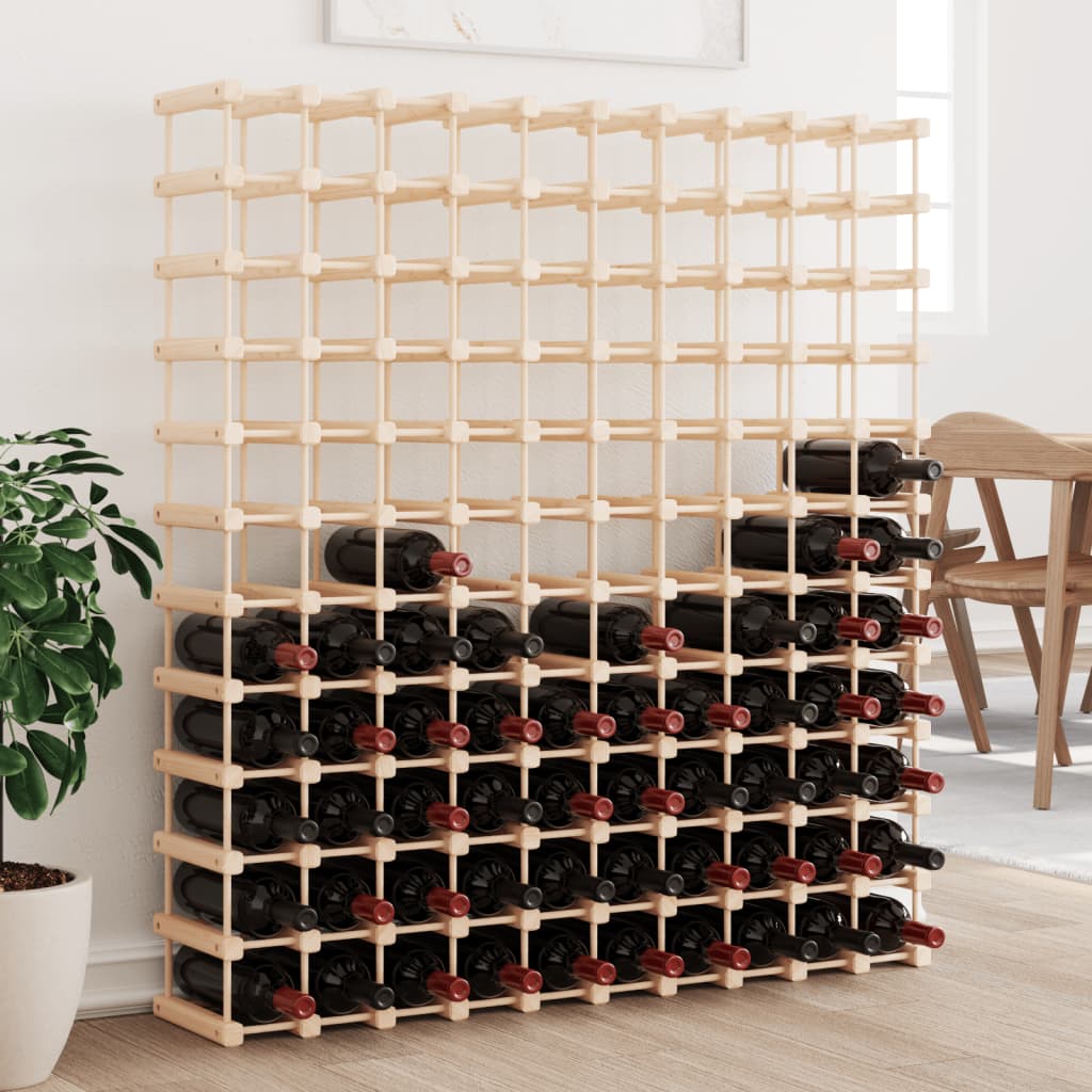Wine Rack for 120 Bottles 112.5x23x123.5 cm Solid Wood Pine - Style and Chic