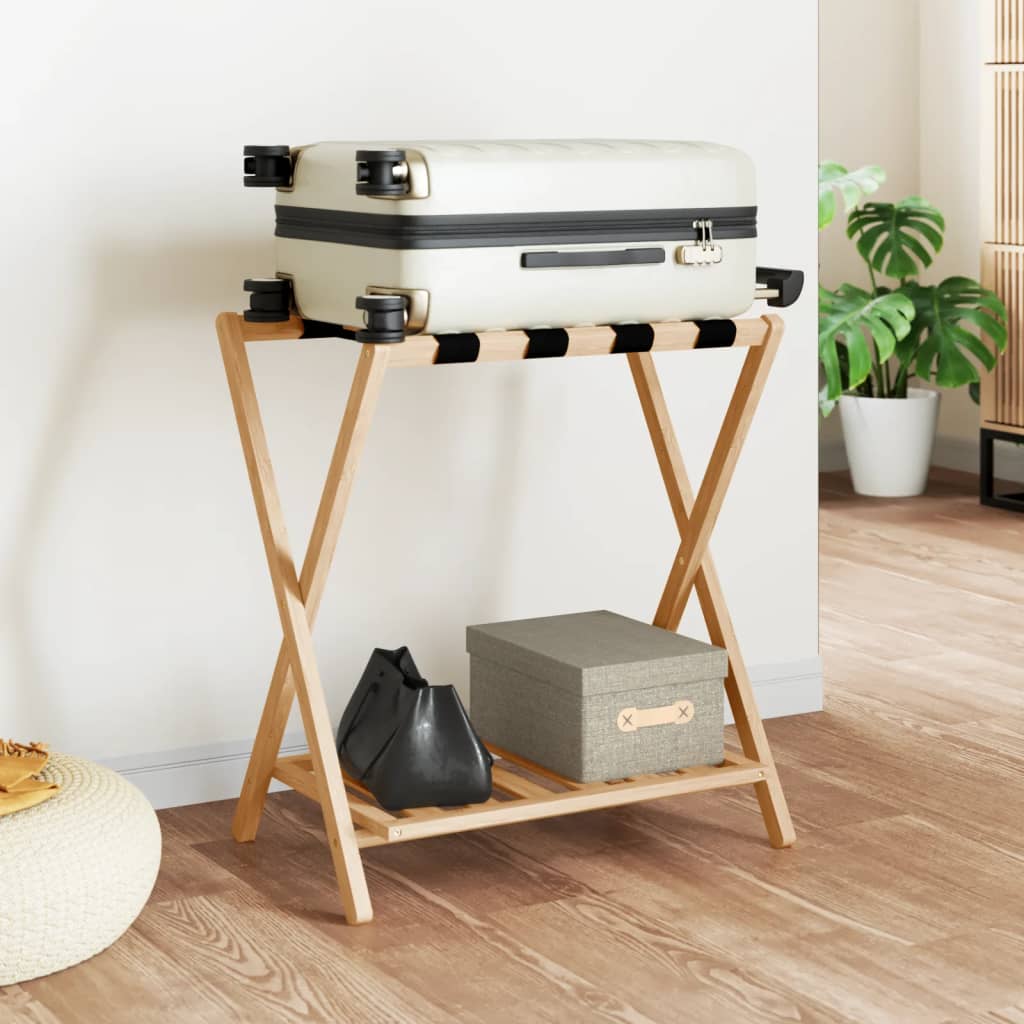 Luggage Rack 68x38x58 cm Bamboo - Decor Base