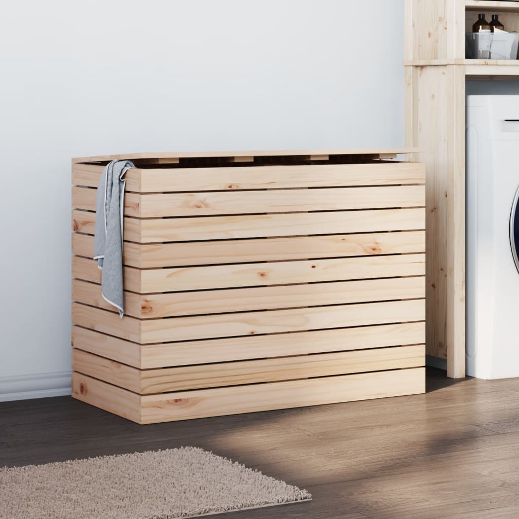 Laundry Basket 88.5x44x66 cm Solid Wood Pine - Brittle & Co