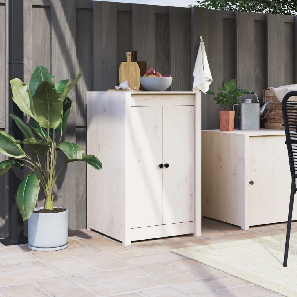 Outdoor Kitchen Doors White 50x9x82cm Solid Wood Pine - Tyrell & Tyrell