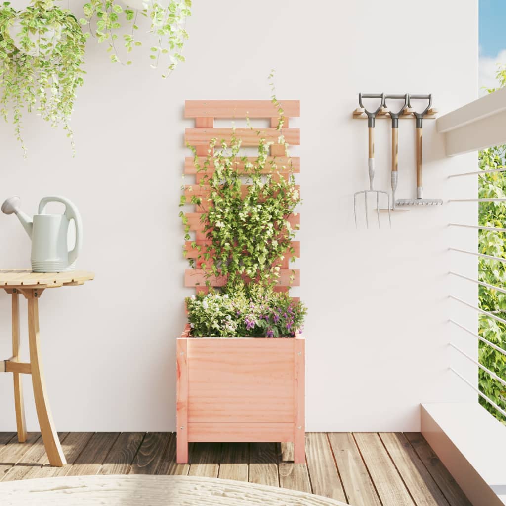 Garden Planter with Rack 39x39.5x114 cm Solid Wood Douglas - Millennium Furniture