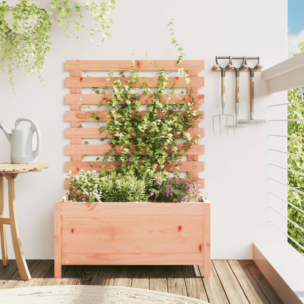 Garden Planter with Rack 79x39.5x114 cm Solid Wood Douglas - The Home Maker