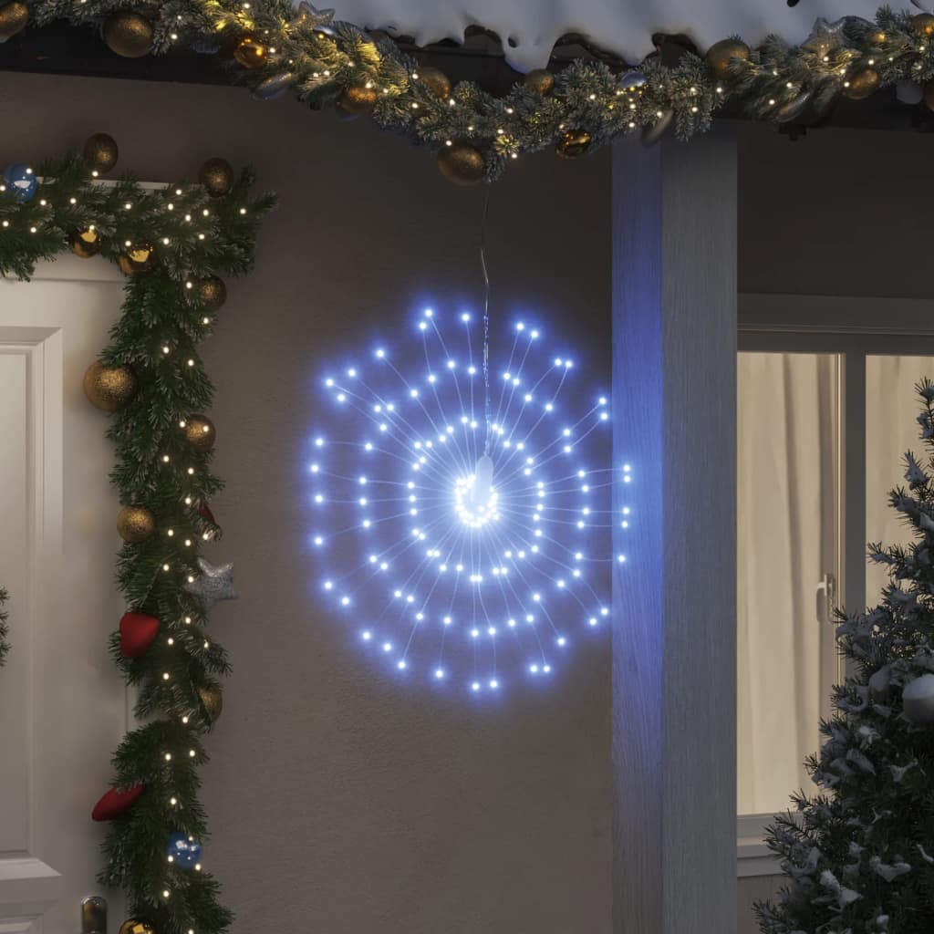Faune Christmas Starburst Lights 140 LEDs 4 pcs Cold White 17cm - Unbeatable Bargains