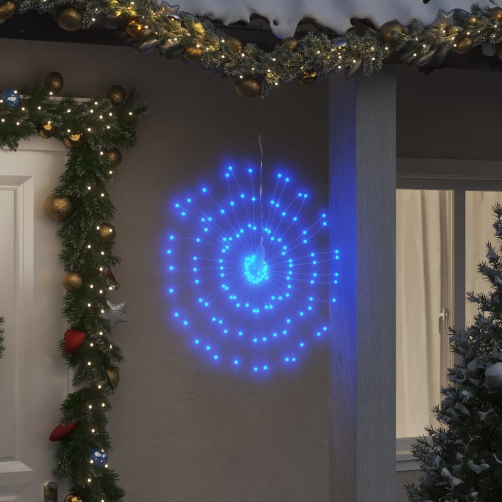 Faune Christmas Starburst Lights 140 LEDs 4 pcs Blue 17cm - Unbeatable Bargains