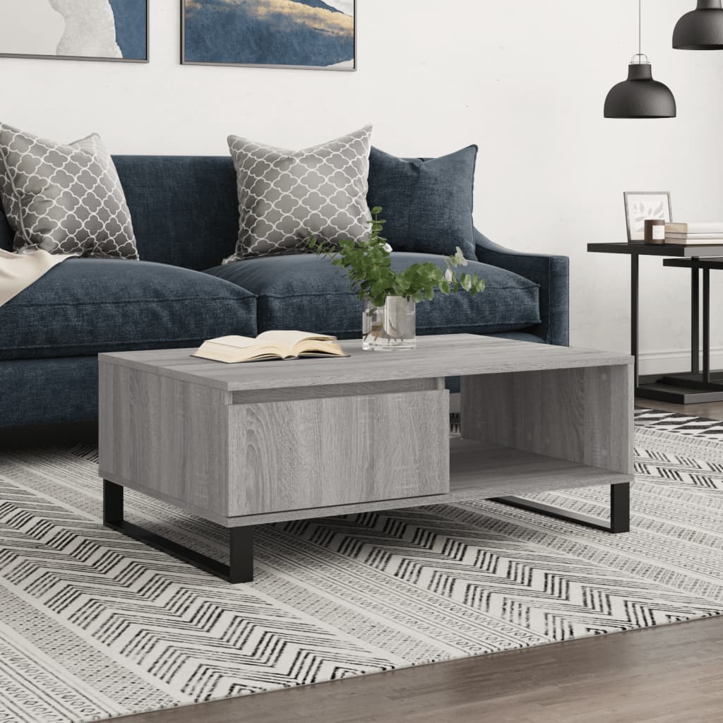 Coffee Table Grey Sonoma 90x60x35 cm Engineered Wood - Tyrell & Tyrell