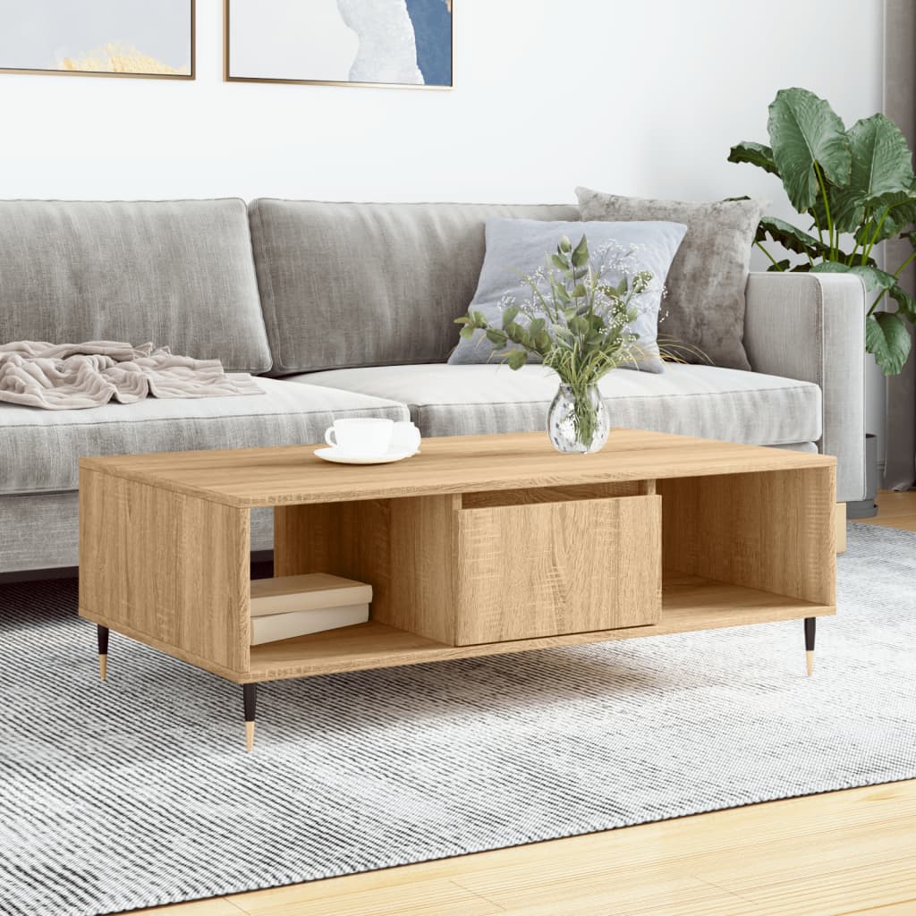 Coffee Table Sonoma Oak 104x60x35 cm Engineered Wood - All Things Good