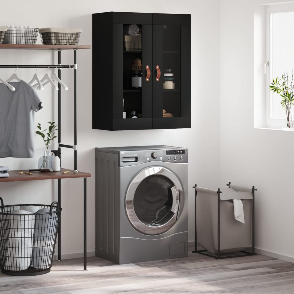 Wall Mounted Cabinet Black 69.5x34x90 cm - Sid & Sam