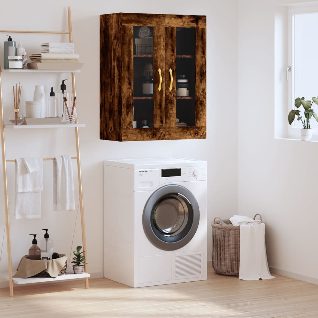 Wall Mounted Cabinet Smoked Oak 69.5x34x90 cm - All Things Good