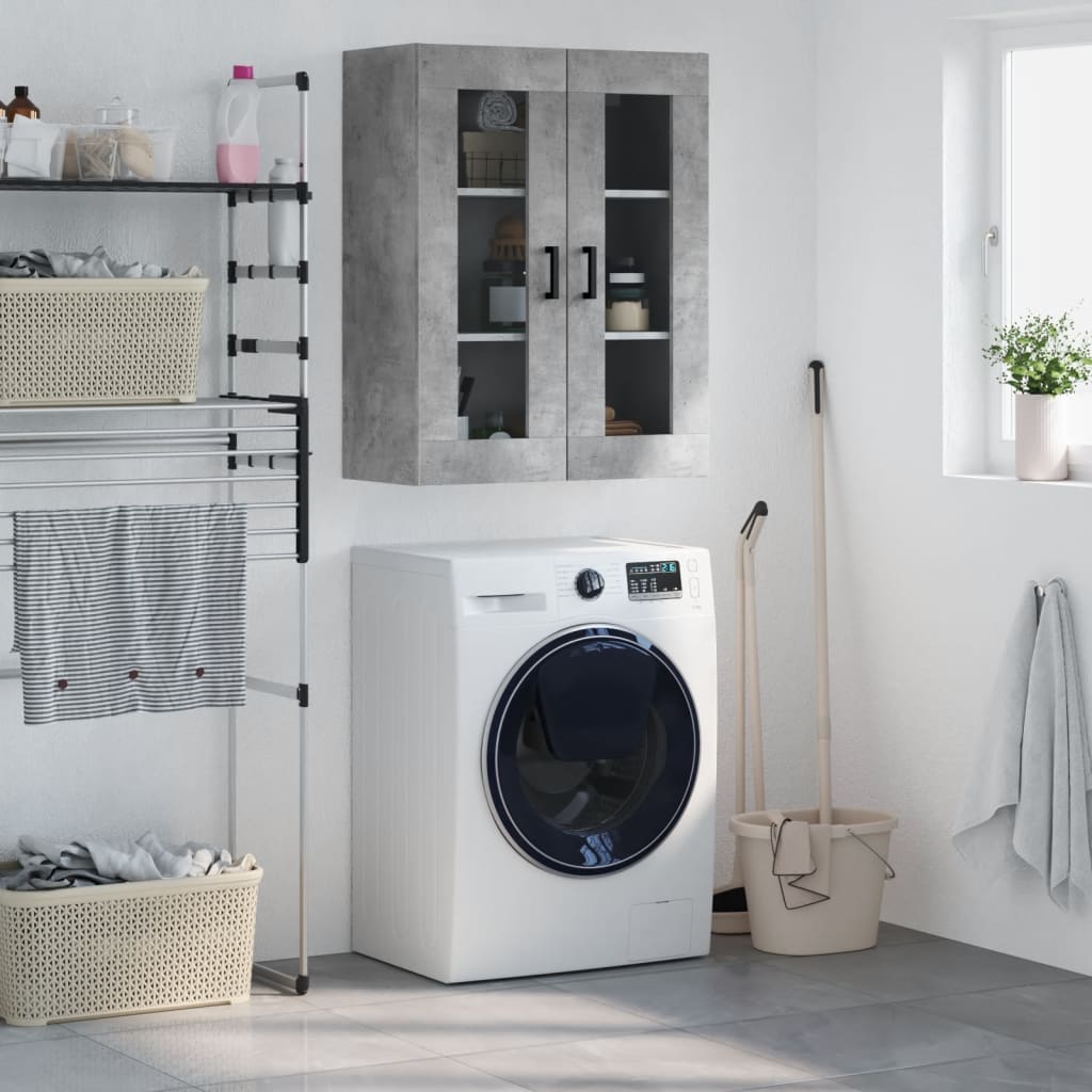 Wall Mounted Cabinet Concrete Grey 69.5x34x90 cm - Merlin Deals