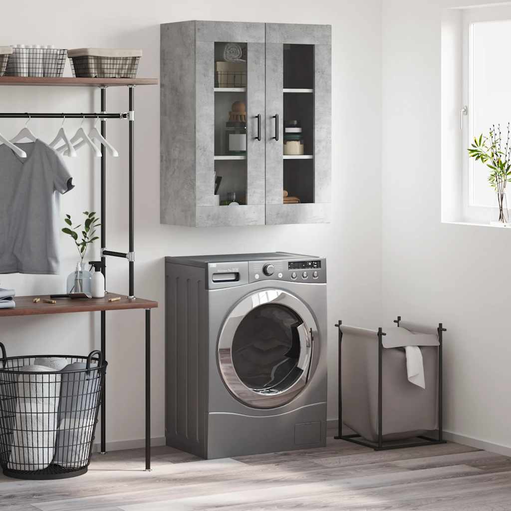 Wall Mounted Cabinet Concrete Grey 69.5x34x90 cm - Merlin Deals