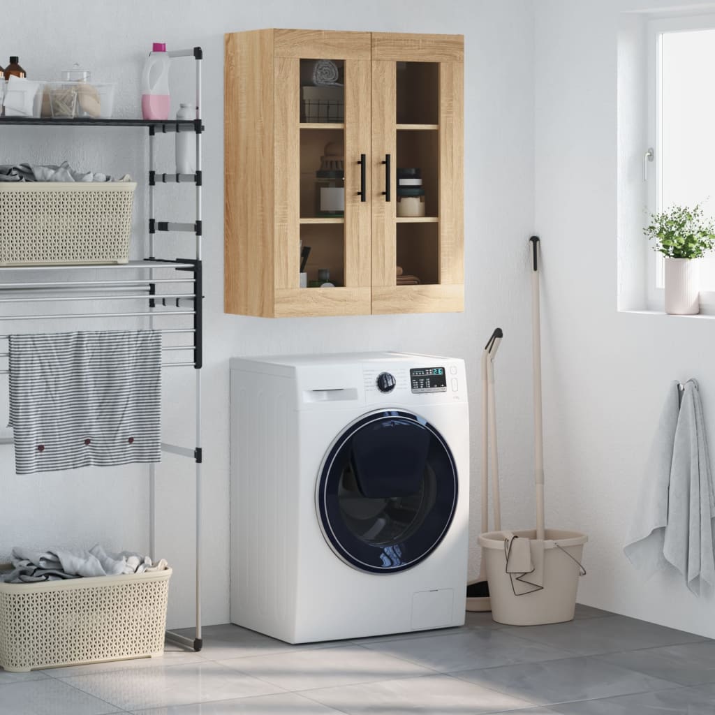 Wall Mounted Cabinet Sonoma Oak 69.5x34x90cm - All Things Good