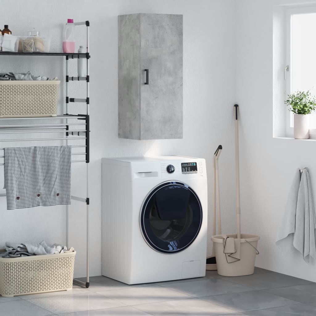 Wall Mounted Cabinet Concrete Grey 34.5x34x90 cm - Tyrell & Tyrell