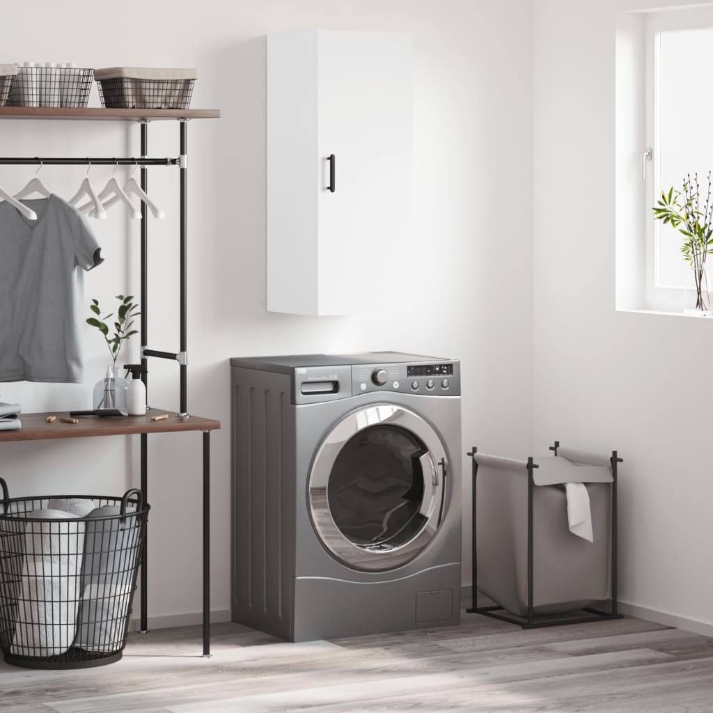 Wall Mounted Cabinet White 34.5x34x90 cm - Sid & Sam