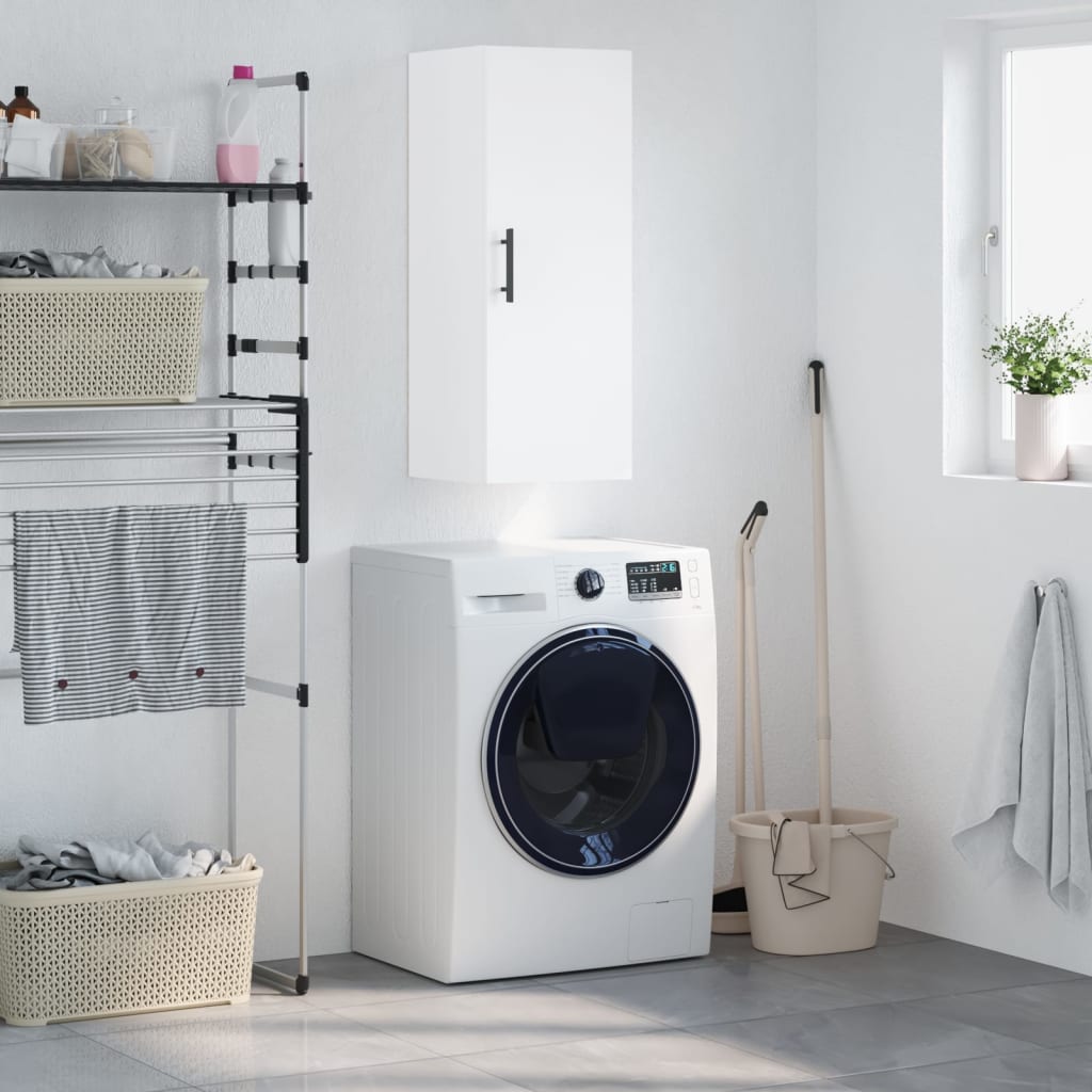 Wall Mounted Cabinet White 34.5x34x90 cm - Merlin Deals