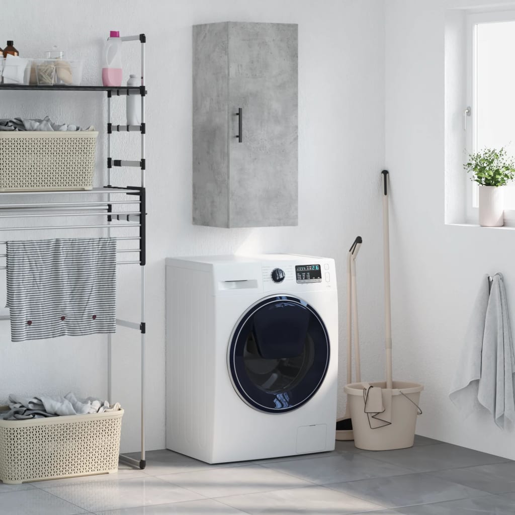 Wall Mounted Cabinet Concrete Grey 34.5x34x90 cm - Tyrell & Tyrell