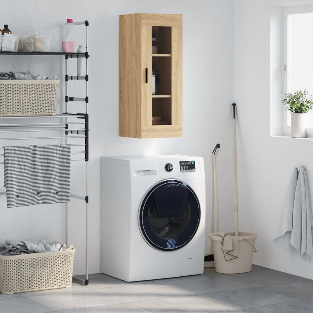 Wall Mounted Cabinet Sonoma Oak 34.5x34x90 cm - Merlin Deals