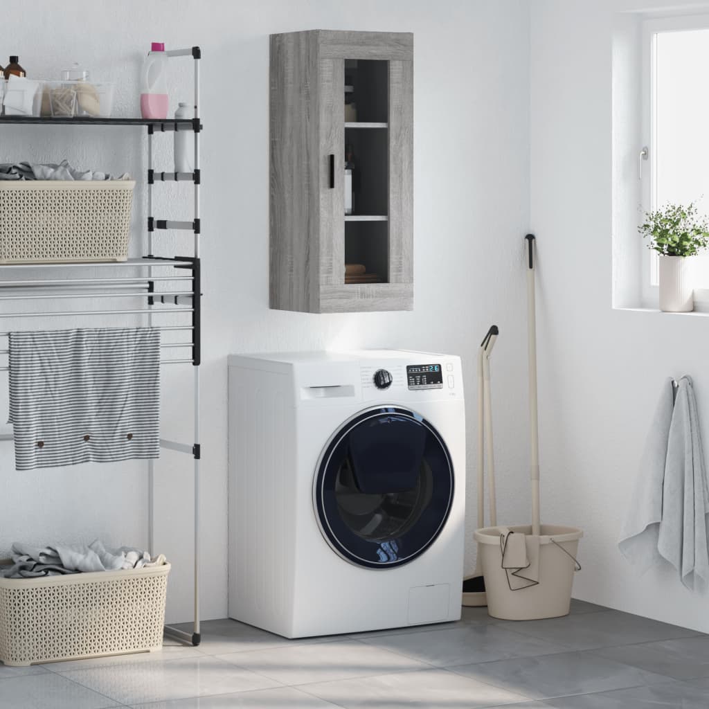 Wall Mounted Cabinet Grey Sonoma 34.5x34x90 cm - Merlin Deals