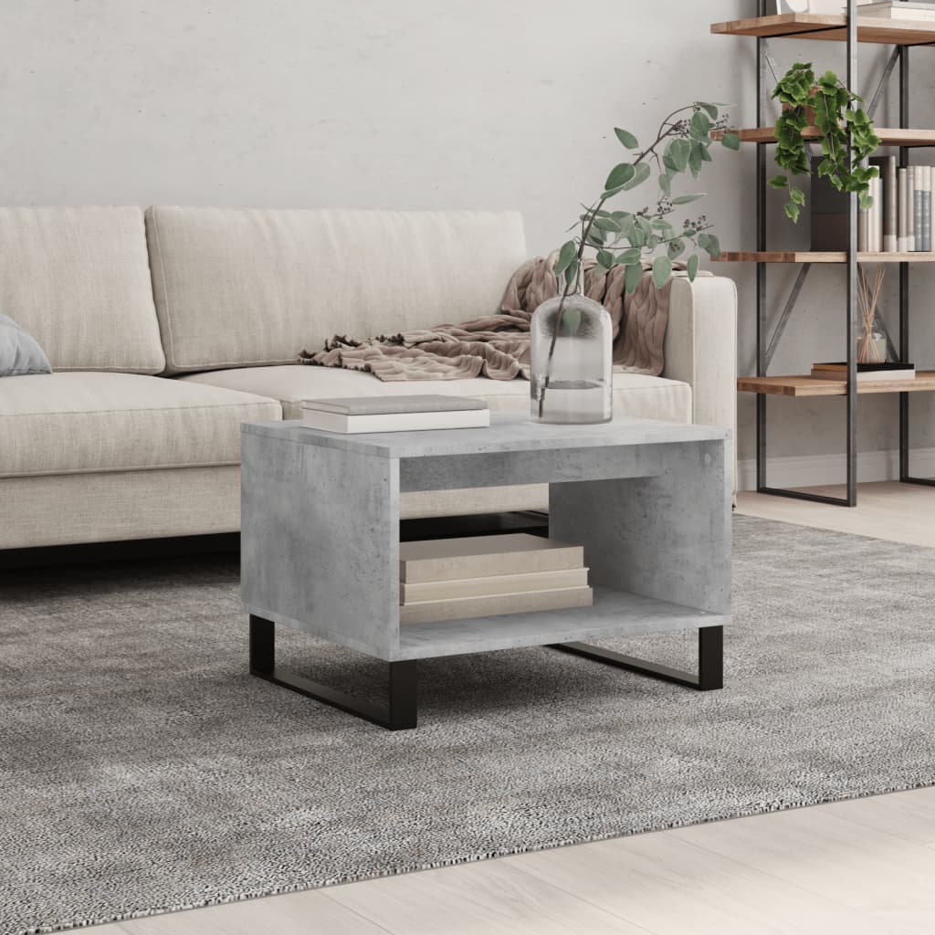 Coffee Table Concrete Grey 60x50x40 cm Engineered Wood - Tyrell & Tyrell