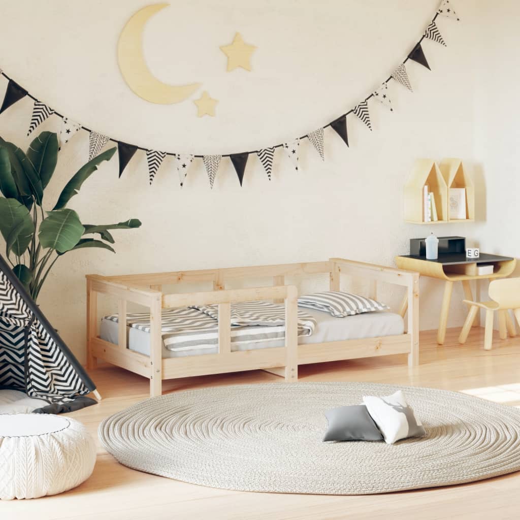 Kids Bed Frame 70x140 cm Solid Wood Pine - Sid & Sam