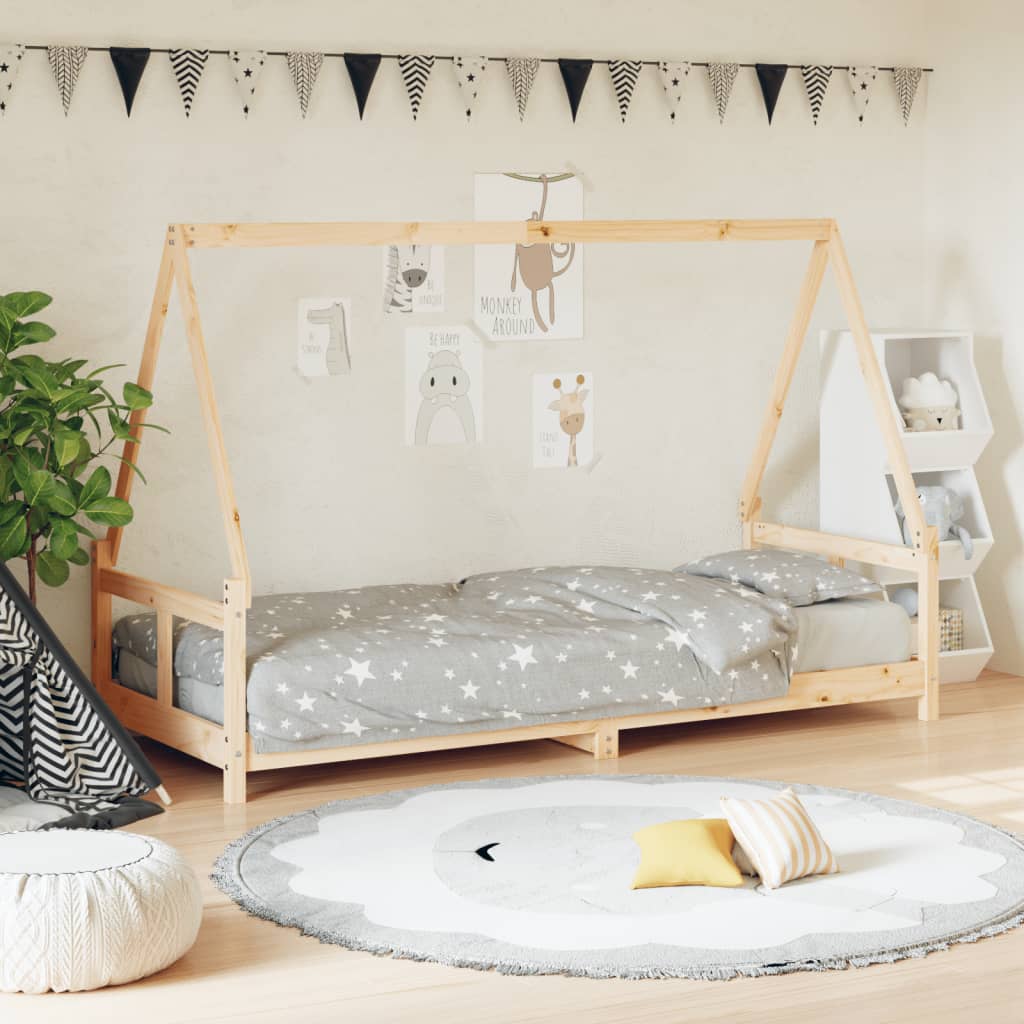Kids Bed Frame 80x200 cm Solid Wood Pine - Millennium Furniture