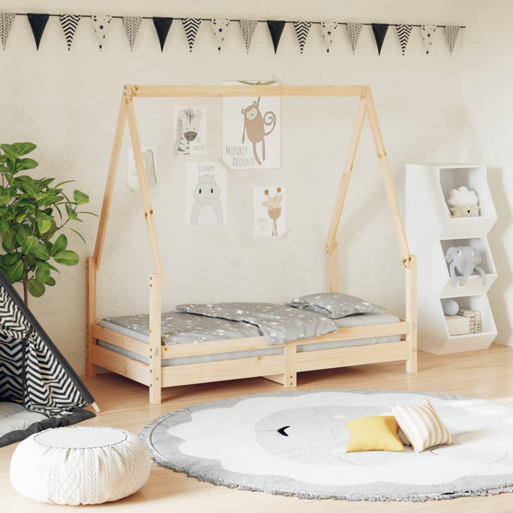 Kids Bed Frame 70x140 cm Solid Wood Pine - All Things Good