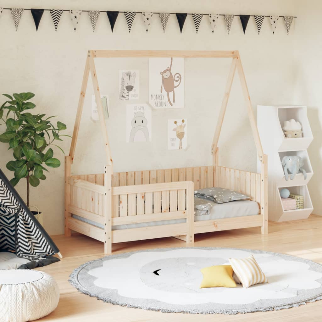 Kids Bed Frame 70x140 cm Solid Wood Pine - Millennium Furniture