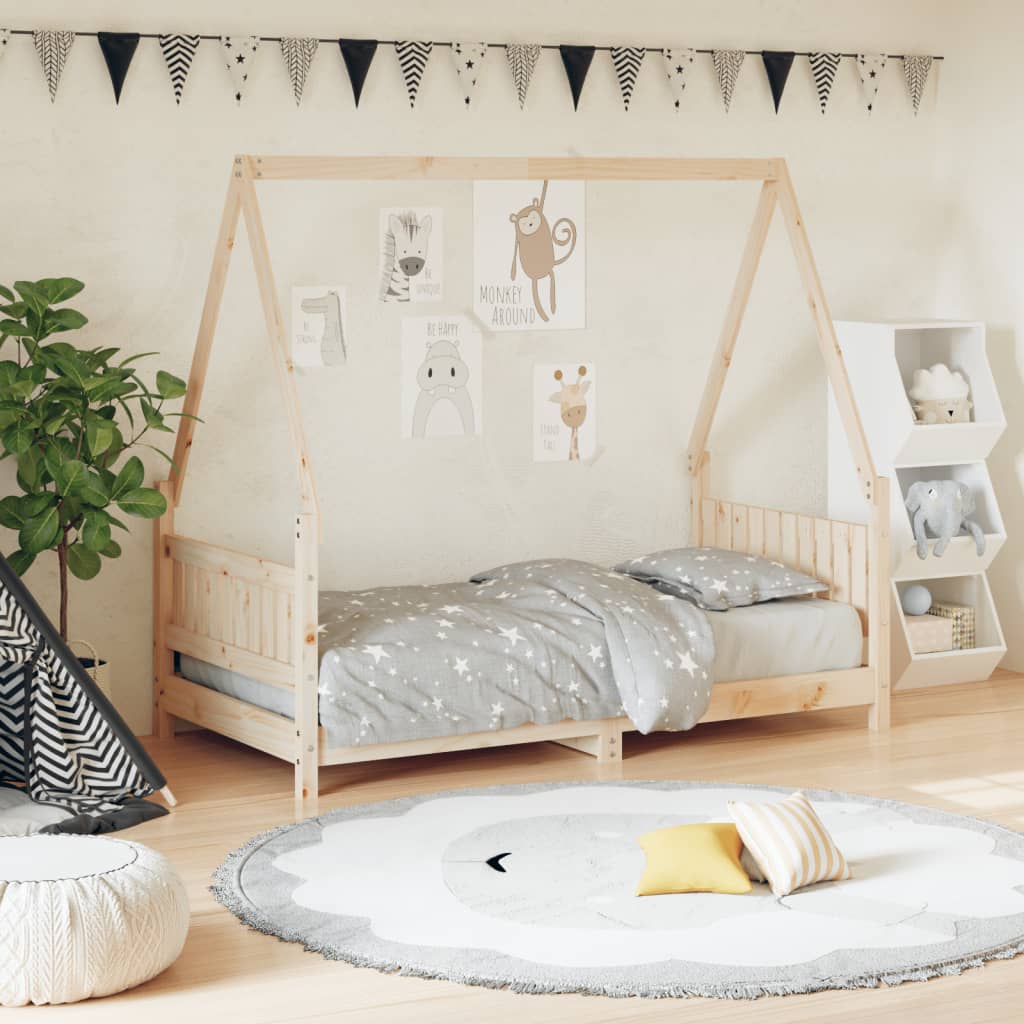 Kids Bed Frame 80x160 cm Solid Wood Pine - Merkel Designers