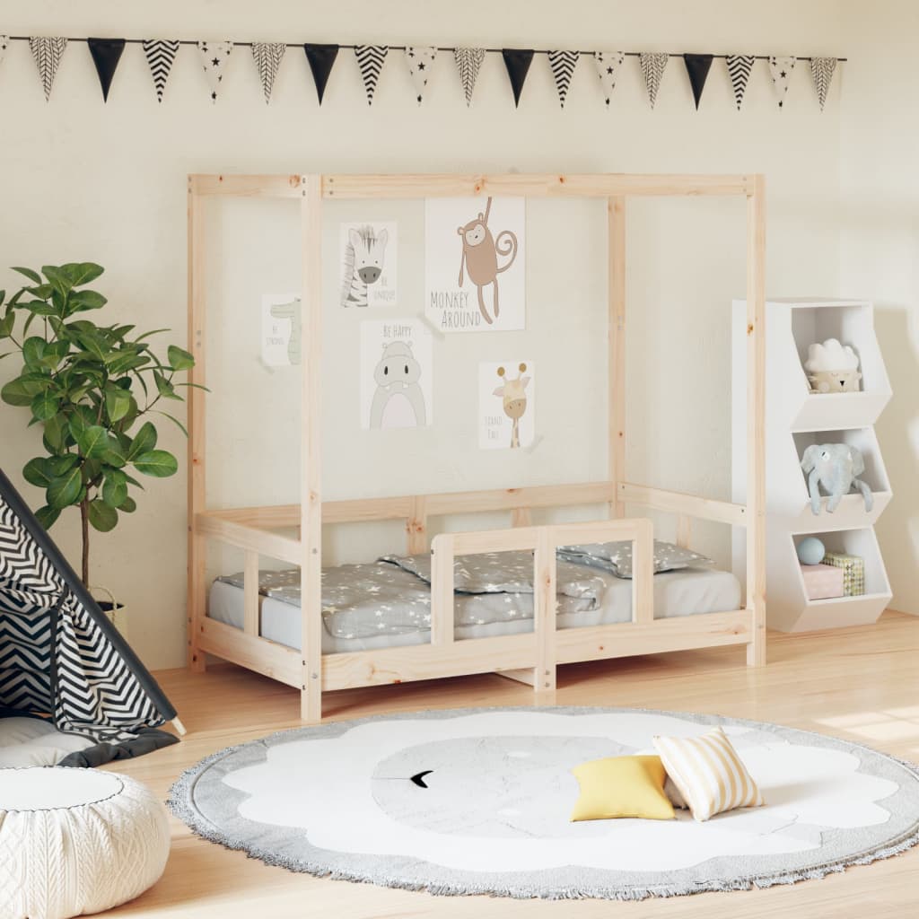 Kids Bed Frame 70x140 cm Solid Wood Pine - Sid & Sam