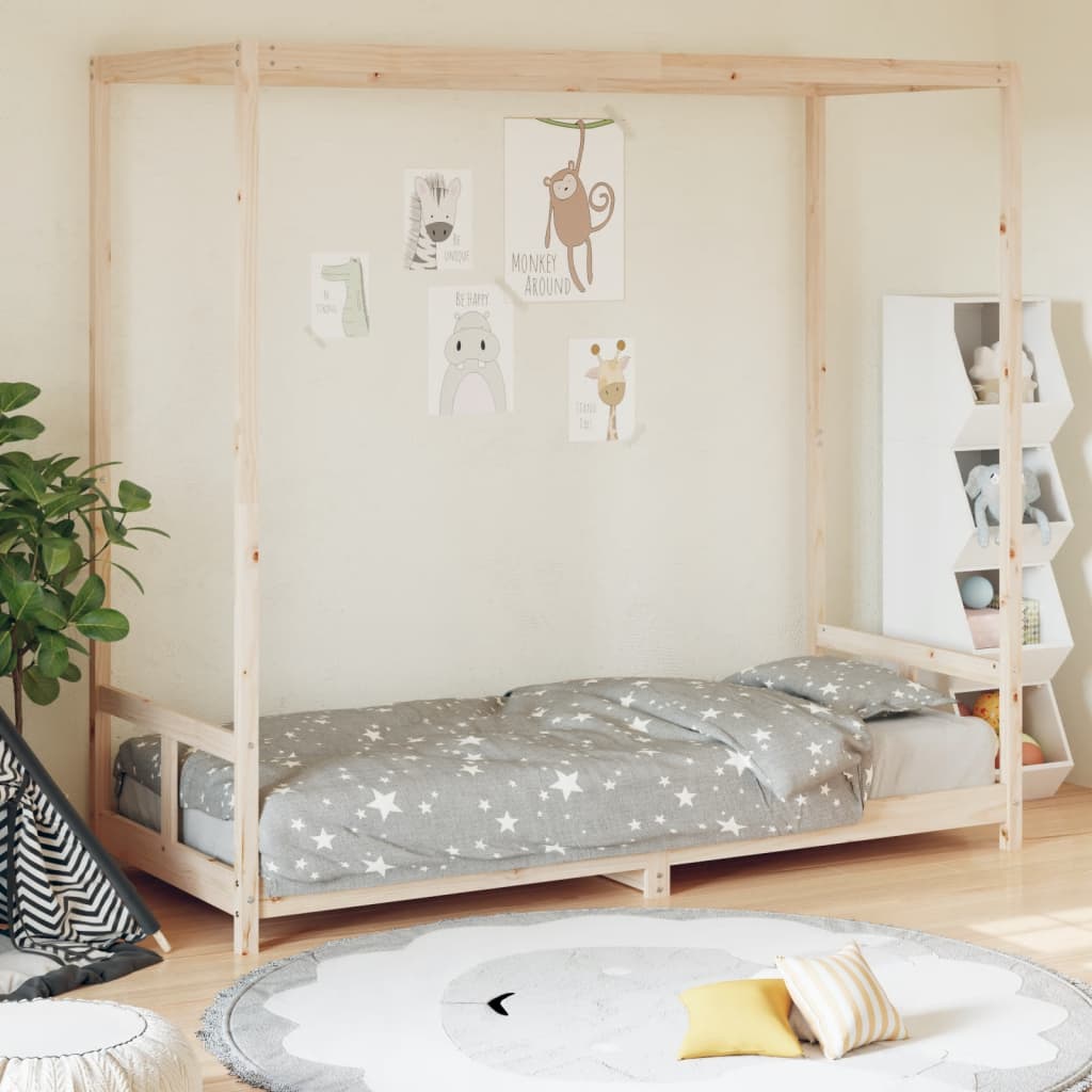 Kids Bed Frame 80x200 cm Solid Wood Pine - Merlin Deals