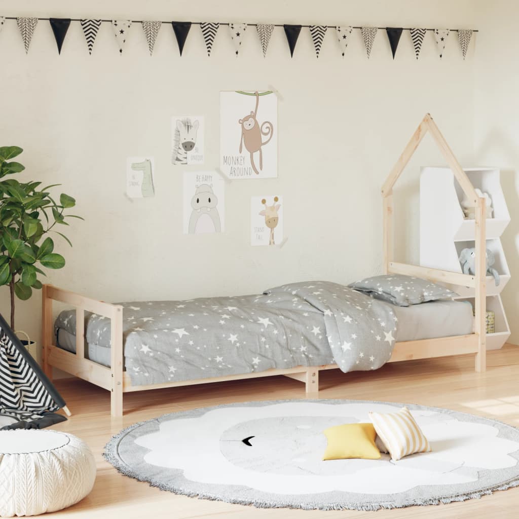 Kids Bed Frame 80x200 cm Solid Wood Pine - Tyrell & Tyrell
