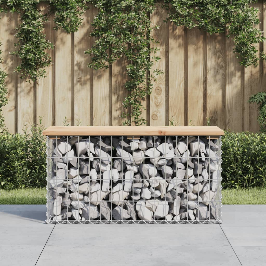 Garden Bench Gabion Design 83x31.5x42 cm Solid Wood Pine - Unbeatable Bargains