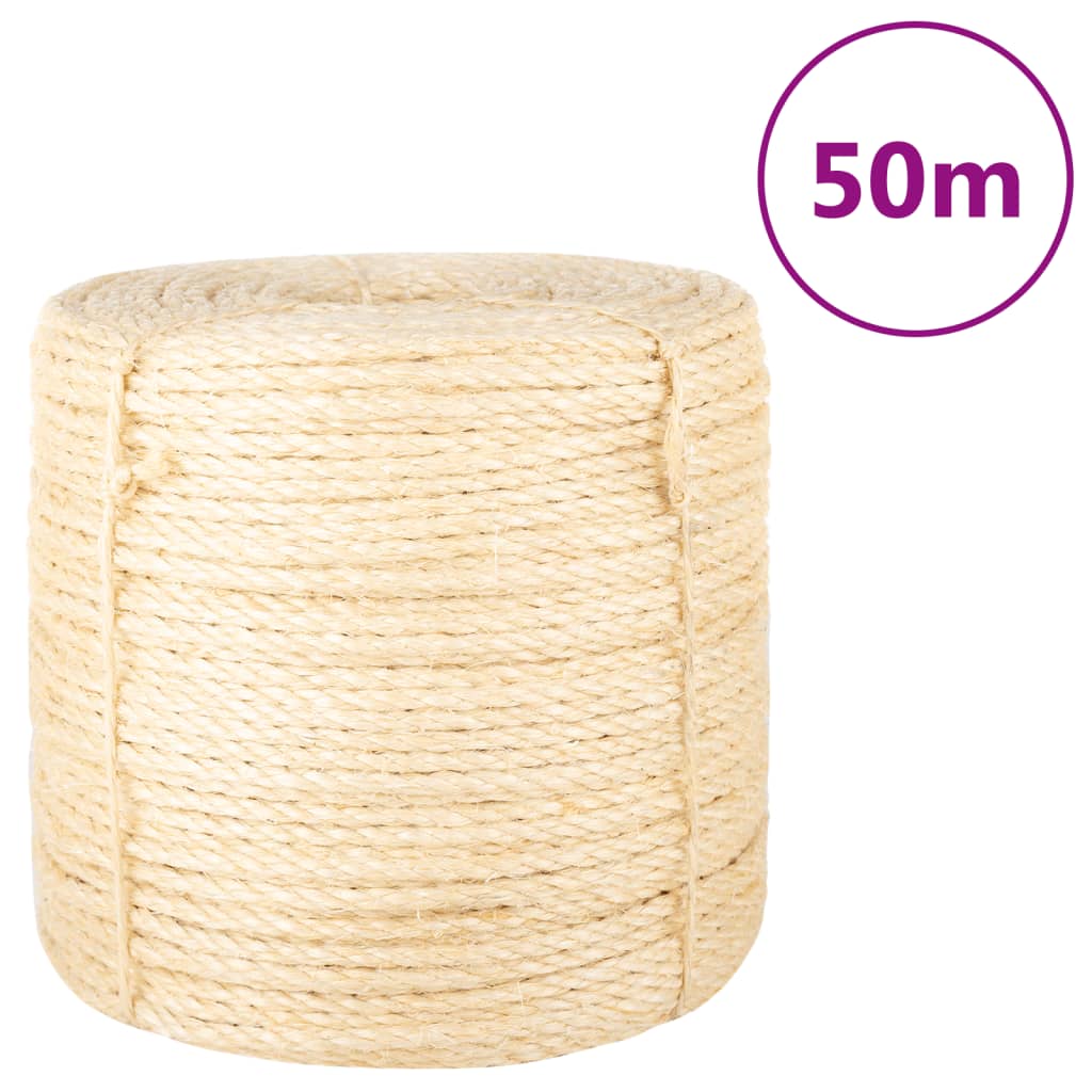 Rope 100% Sisal 6 mm 50 m - Unbeatable Bargains