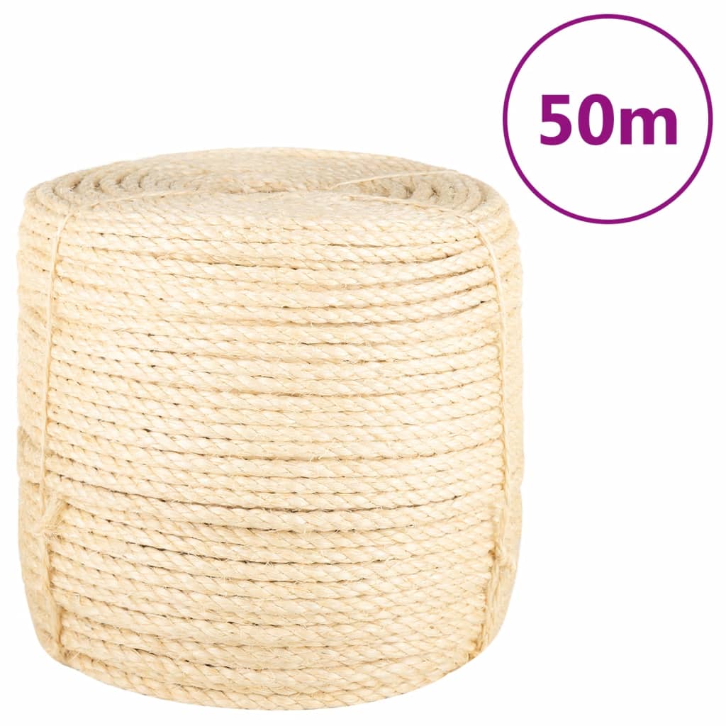 Rope 100% Sisal 8 mm 50 m - Unbeatable Bargains