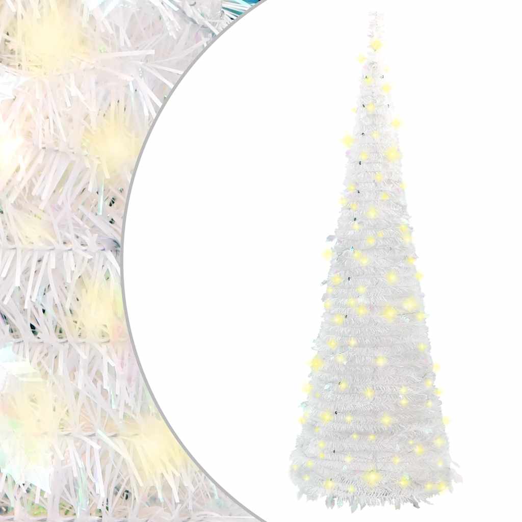 GLIMMERA Artificial Christmas Tree Pop-up 150 LEDs White 180 cm - R and M Furniture