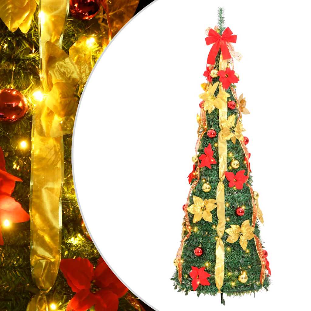 GLIMMERA Artificial Christmas Tree Pop-up 200 LEDs Green 210 cm - Brittle & Co