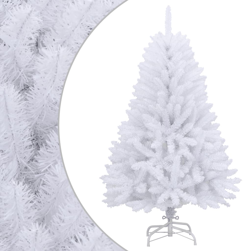 Artificial Hinged Christmas Tree with Stand White 150 cm - Decor Base