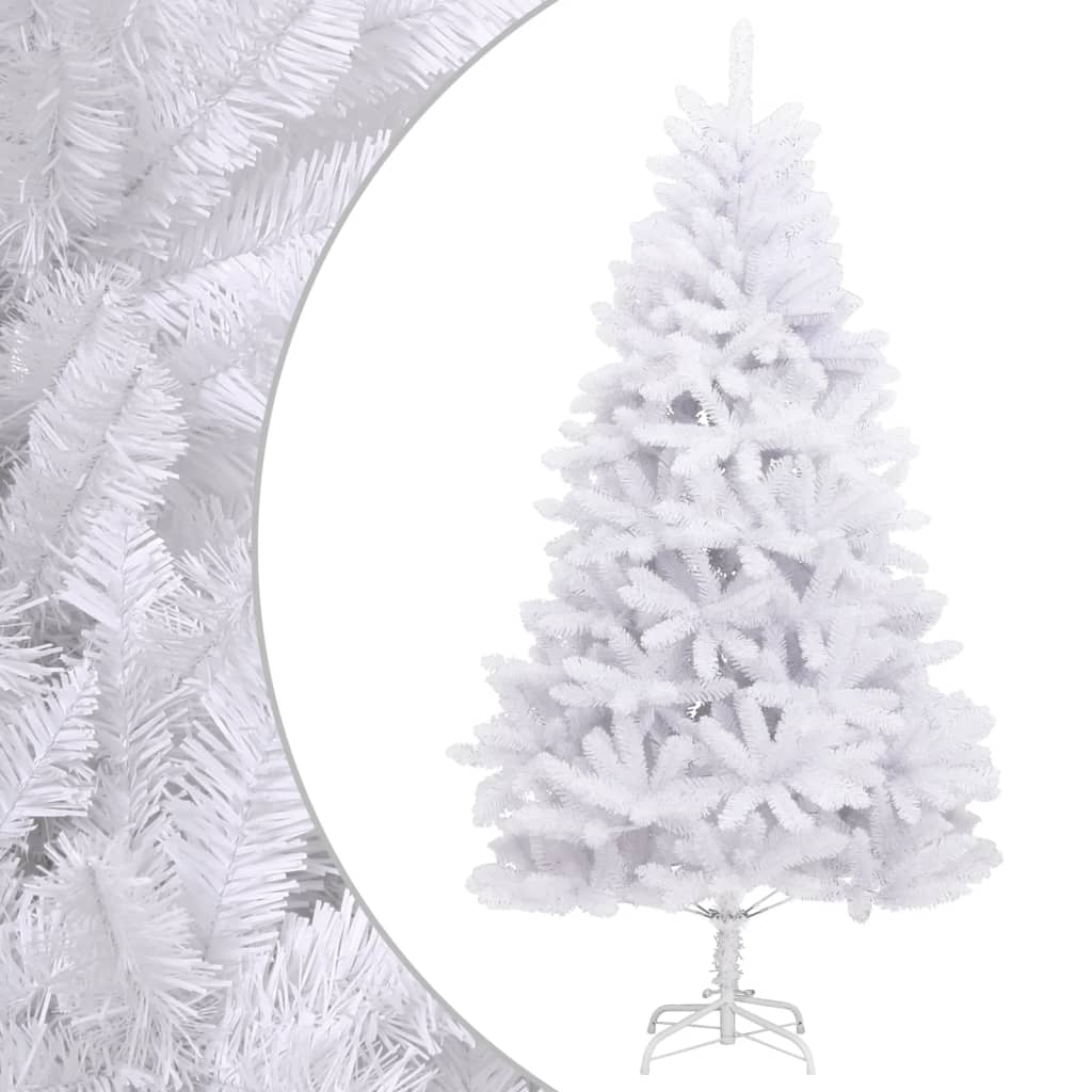 Artificial Hinged Christmas Tree with Stand White 240 cm - Decor Base