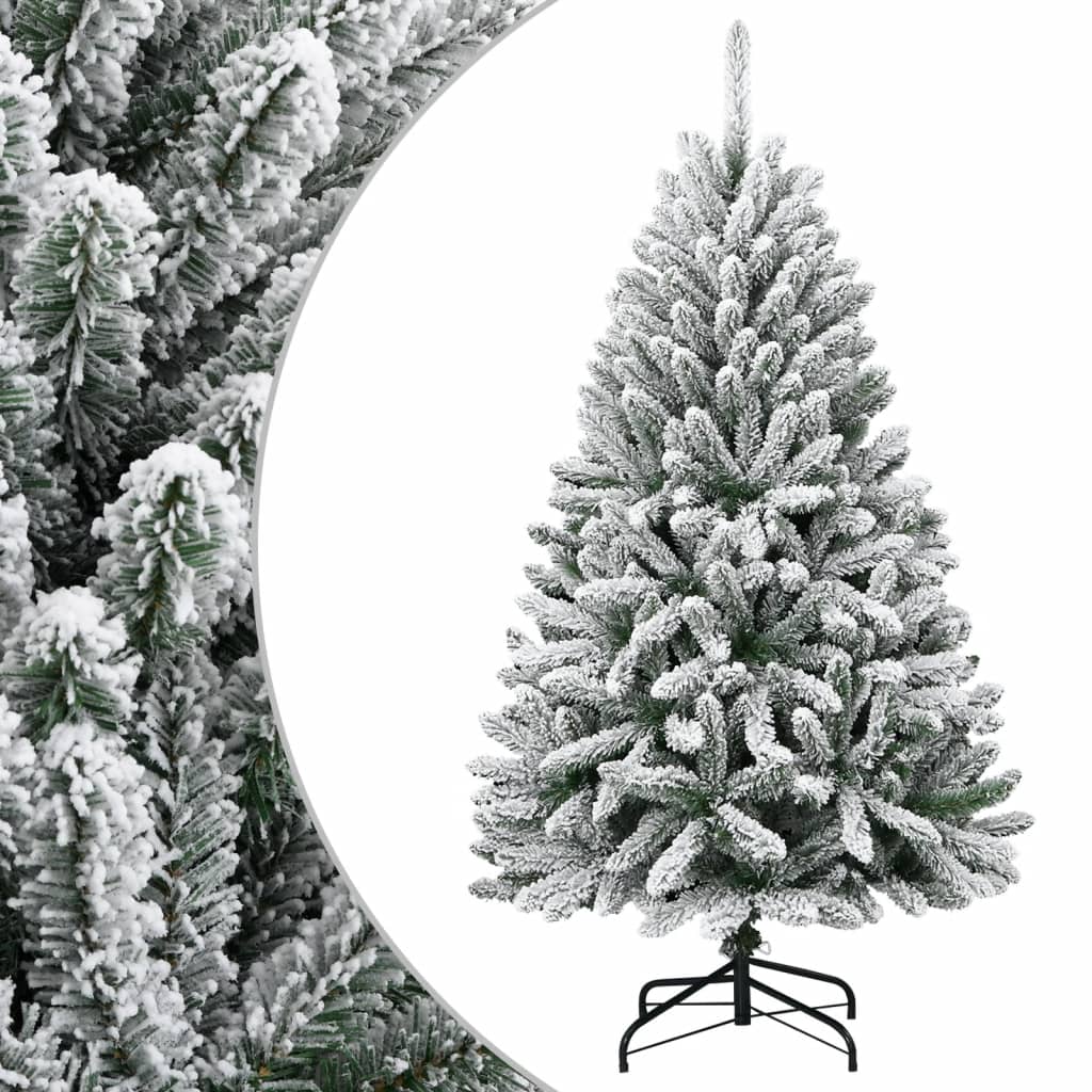 Fluer Christmas Tree Flocked Snow 120cm Hinged - Direct Imports