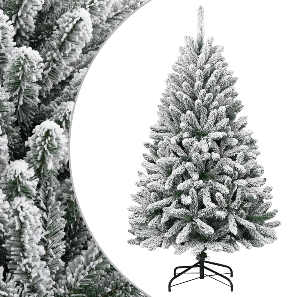 Artificial Hinged Christmas Tree with Flocked Snow 150 cm - Decor Base