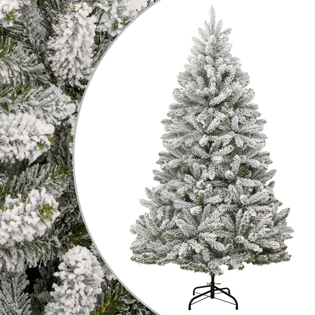 Fluer Hinged Tree Flocked Snow 210cm Model - Direct Imports