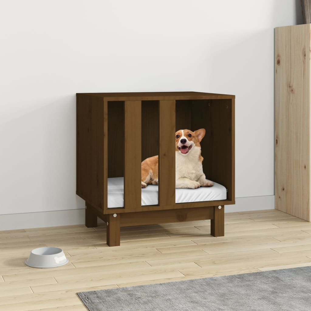 Dog House Honey Brown 50x40x52 cm Solid Wood Pine - Unbeatable Bargains