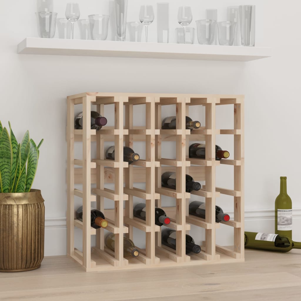 Wine Rack 58.5x33x60.5 cm Solid Wood Pine - Tyrell & Tyrell