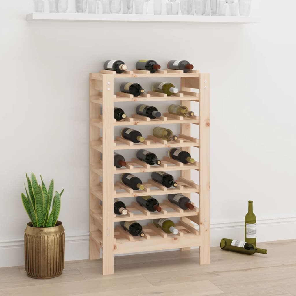 Wine Rack 61.5x30x107.5 cm Solid Wood Pine - Millennium Furniture